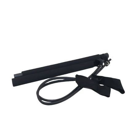Adjustable fitness pulling rope for hip training and body shaping in purple, pink, blue, or black colours.