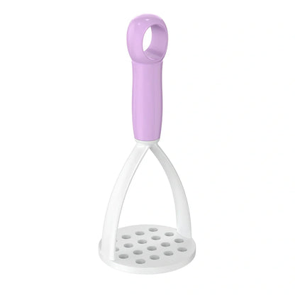 Blue PP manual fruit mud press masher, 25cm length, for potatoes and fruits, heat resistant to 120°C