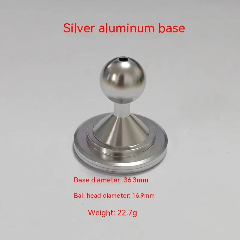Aluminum alloy universal instrument panel mounting base plate in silver or black finish