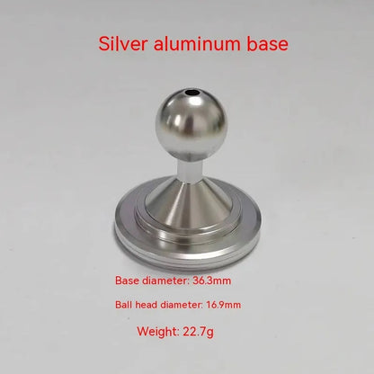 Aluminum alloy universal instrument panel mounting base plate in silver or black finish