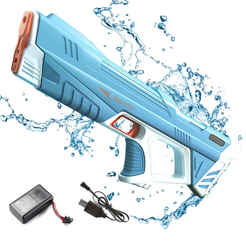 Rechargeable Automatic Water Blaster - Powerful motorized water gun for epic summer water fights and outdoor adventures