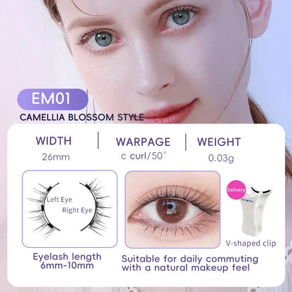 Luxurious magnetic suction false eyelashes in super soft mink hair for a natural look