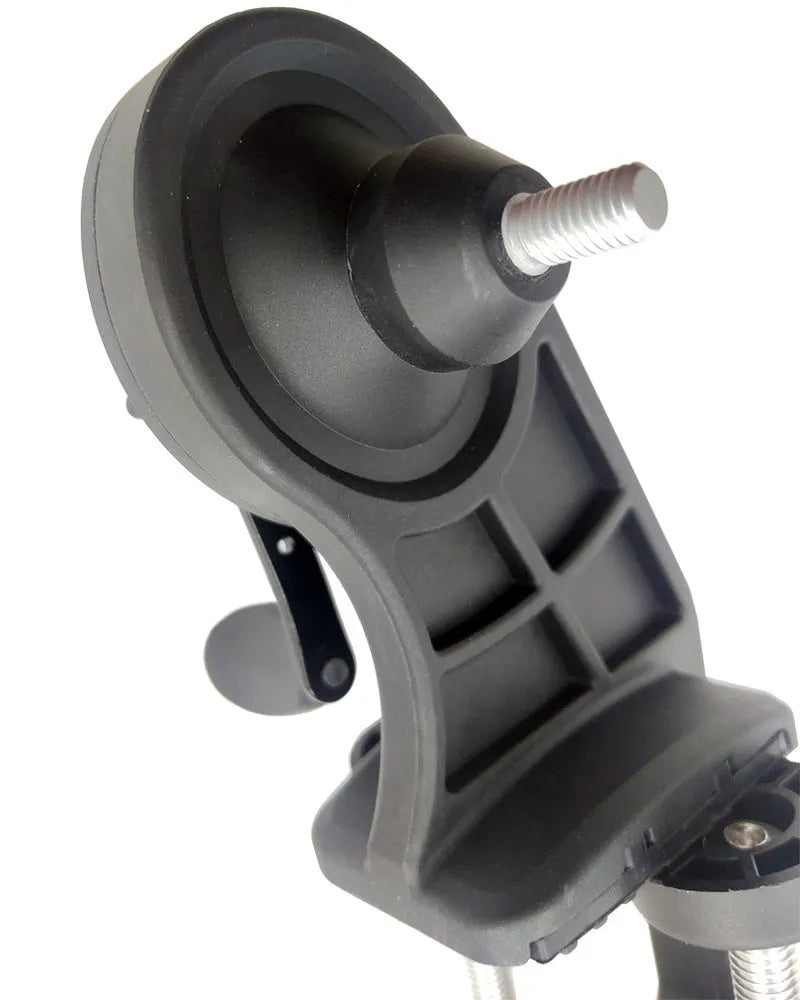 Black fishing line cable winder with extension shaft on composite fibre construction