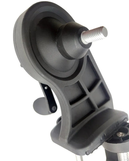 Black fishing line cable winder with extension shaft on composite fibre construction