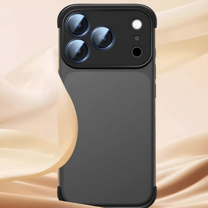 Simple personality shell case for iPhone 17 series in black, orange, grey, or desert colour
