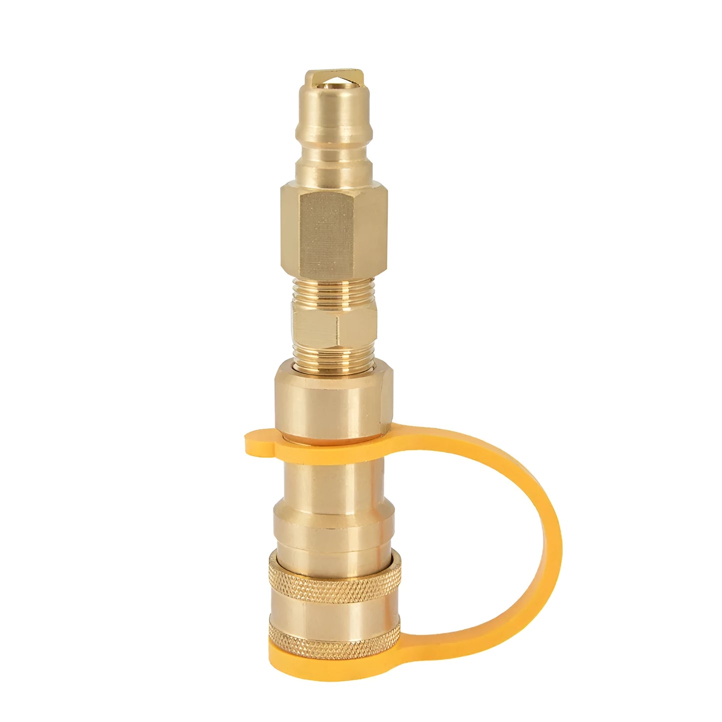 Gold brass 3/8-inch propane tank conversion charging connector