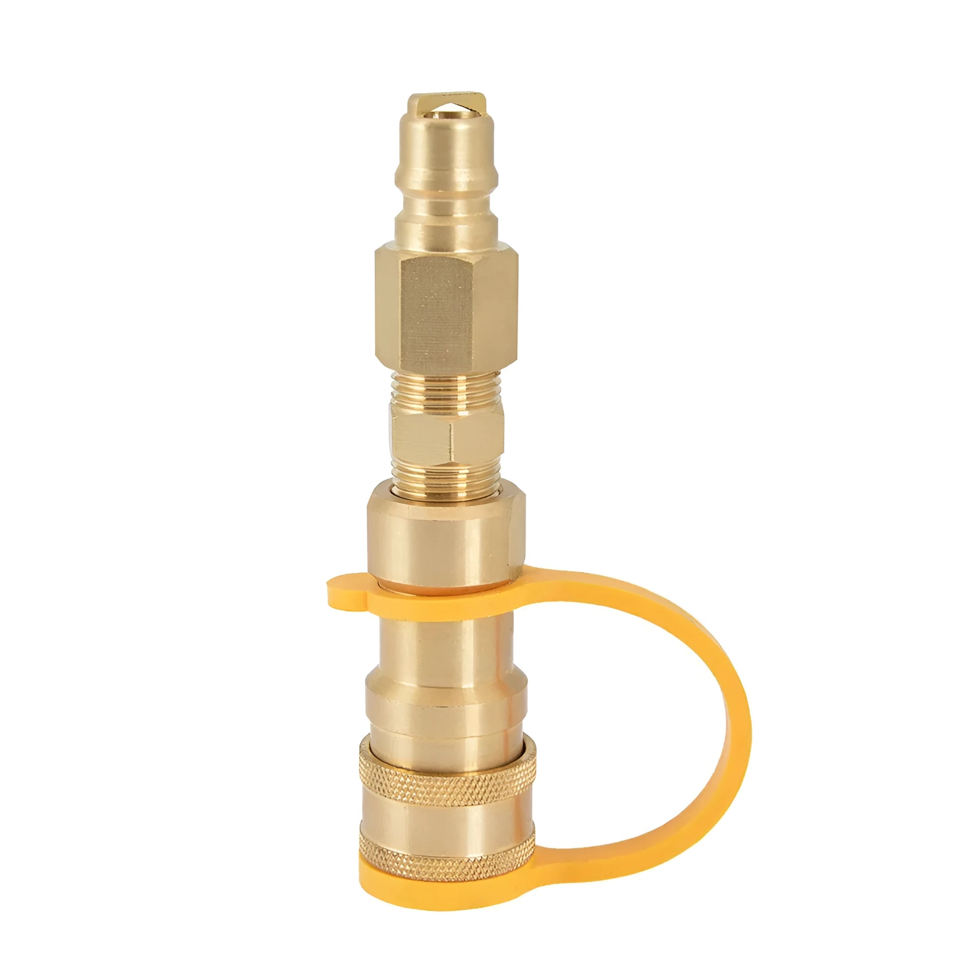 Gold brass 3/8-inch propane tank conversion charging connector