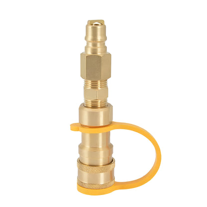 Gold brass 3/8-inch propane tank conversion charging connector