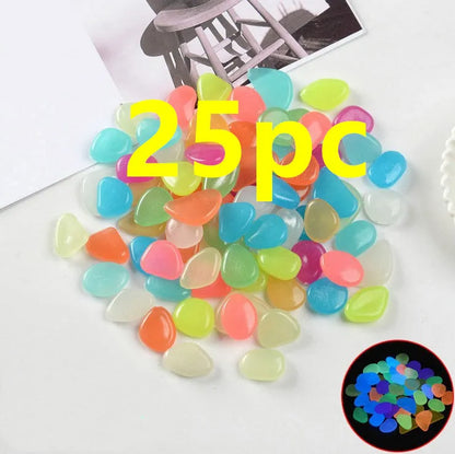 Qiming fluorescent luminous stones in mixed colours for aquarium and garden decoration
