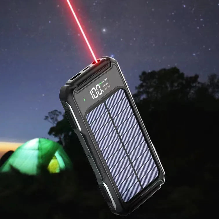 Military grade mobile power bank in black, green, or orange with 10000mAh or 20000mAh capacity
