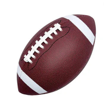 Children's American football size 9 PU training ball in maroon or brown for sports and other ball games.