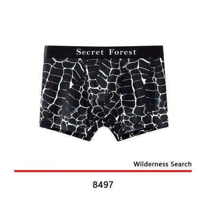 Men's loose fit polyester boxer shorts in black colour showing mid-waist design