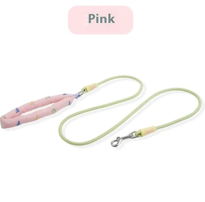 Polyester dog leash with hand holding rope in four colour options for small medium large dogs