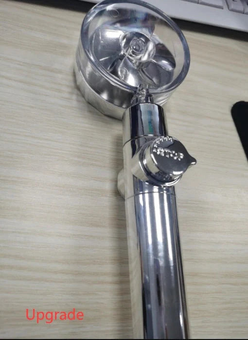 Turbo Propeller Shower Head with 360° fan extension and holder for a luxurious shower experience