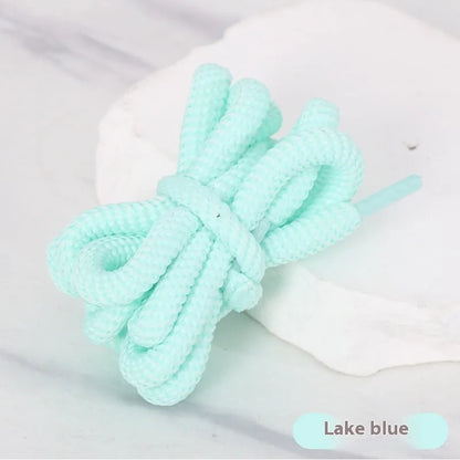 Oval shoelace adapter rope in various colours, showing 1.0cm width and length options for sweatshirts and hats.