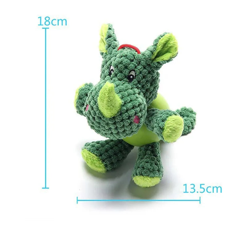 Cartoon monkey plush dog toy with squeakers for small medium dogs