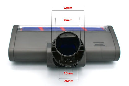 Dyson vacuum replacement soft velvet electric floor brush head measuring 260mm by 110mm
