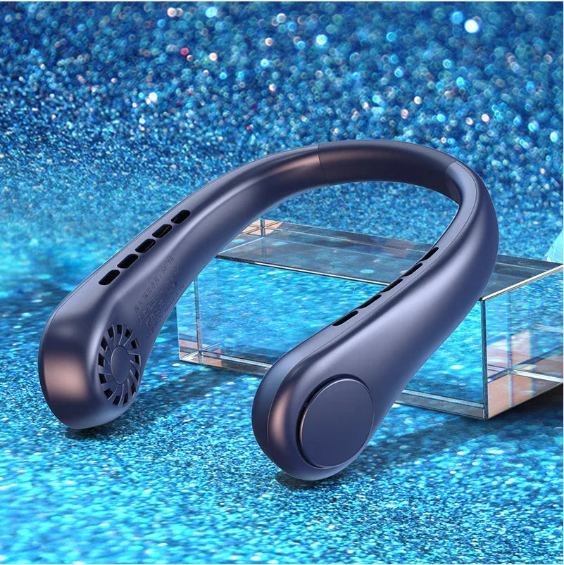 Portable Bladeless Hanging Neck Fan with Decentralized Air Outlet and Quiet Operation