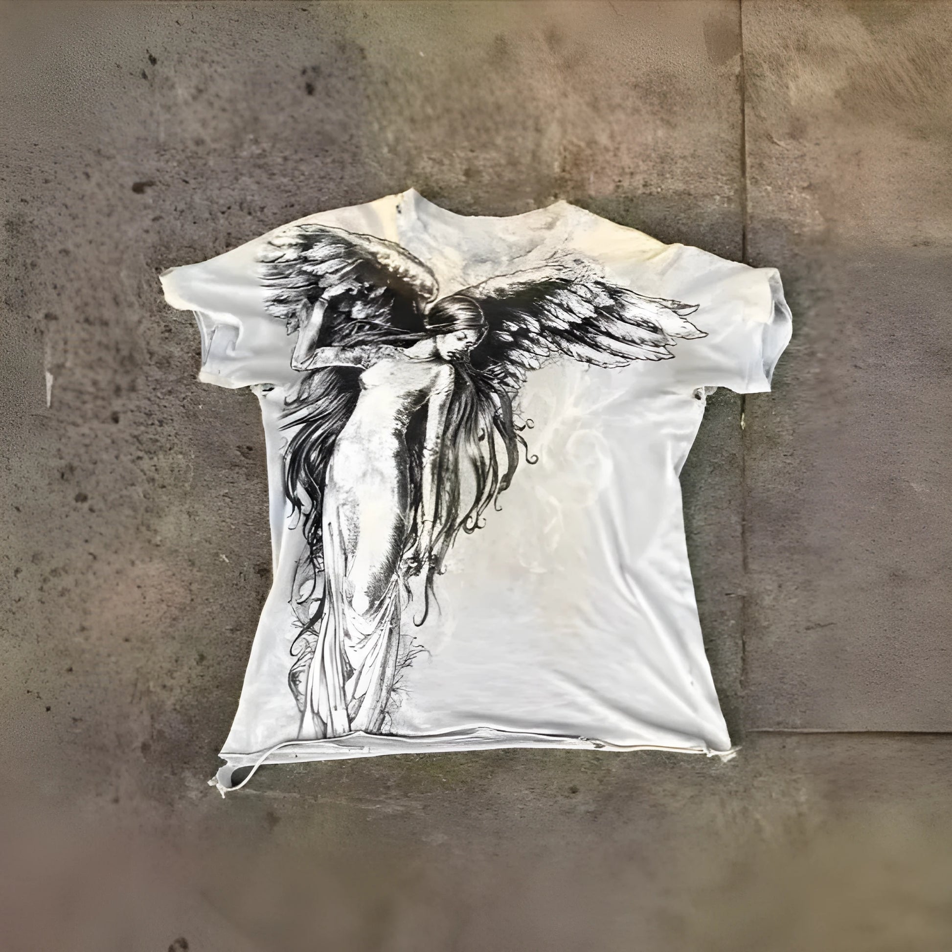 Men's gothic cartoon pattern short sleeve t-shirt in HQ929 colour, polyester leisure wear