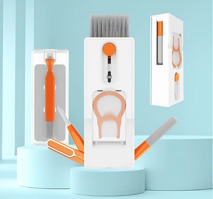 11-in-1 electronic cleaning kit with ABS plastic tools for keyboards, headsets and phones