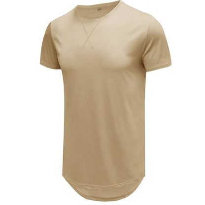 Men's slim fit short-sleeved cotton t-shirt in Army Green colour, showing front view.