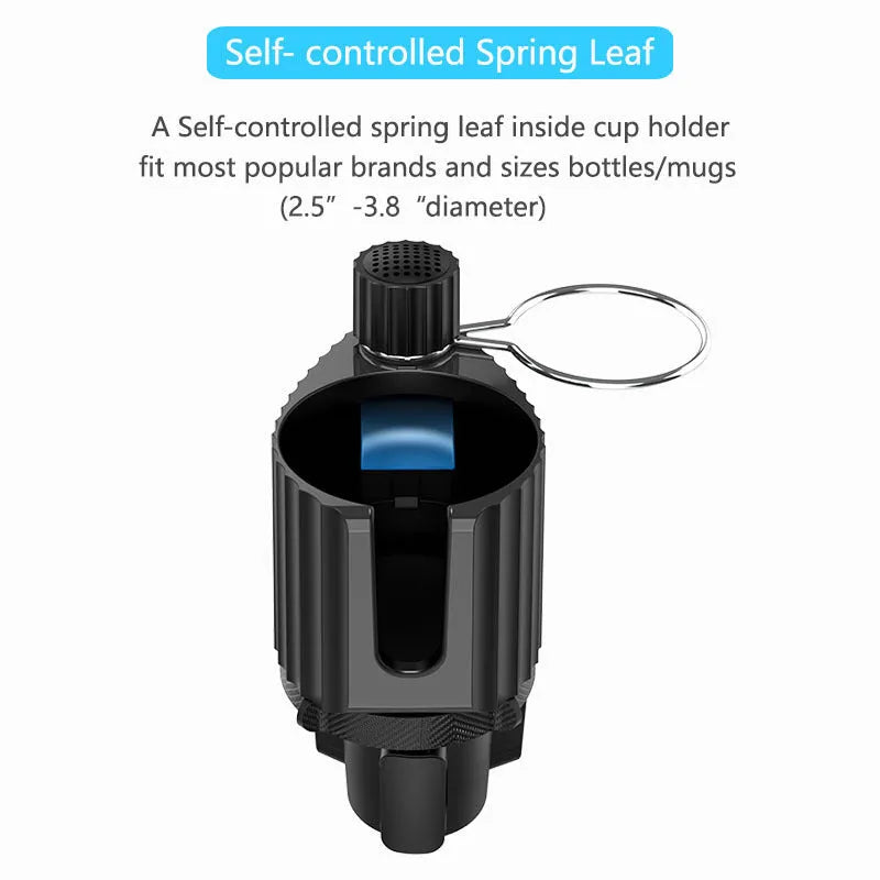 Green car organiser holder for drinks, kettles, and phones with 3.0kg capacity and ABS/PC construction
