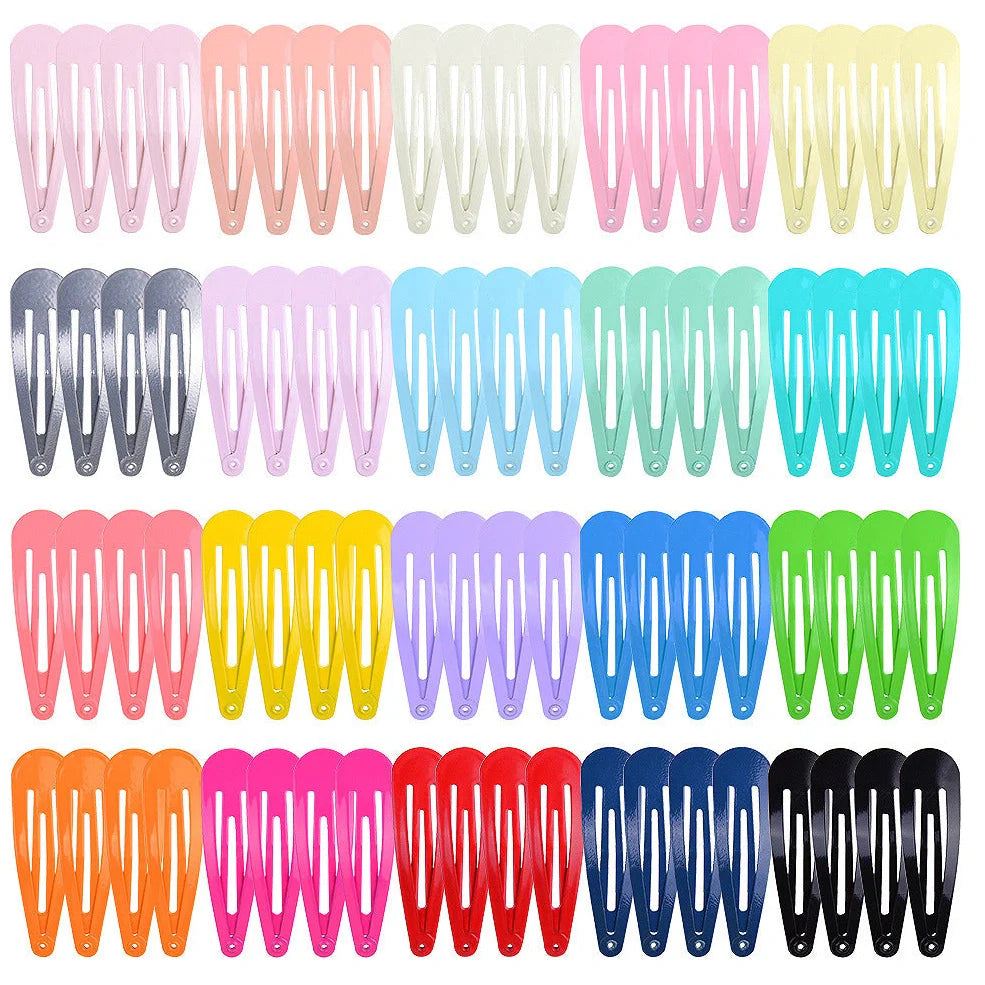 80 metal hair clips in 20 colours with non-slip design, 2-inch size, in a zip-lock bag