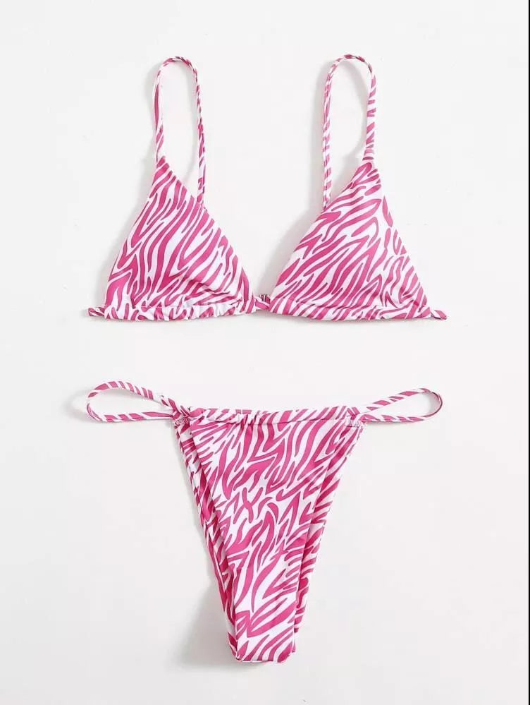Women's three-piece swimsuit in polyester, available in multiple colours
