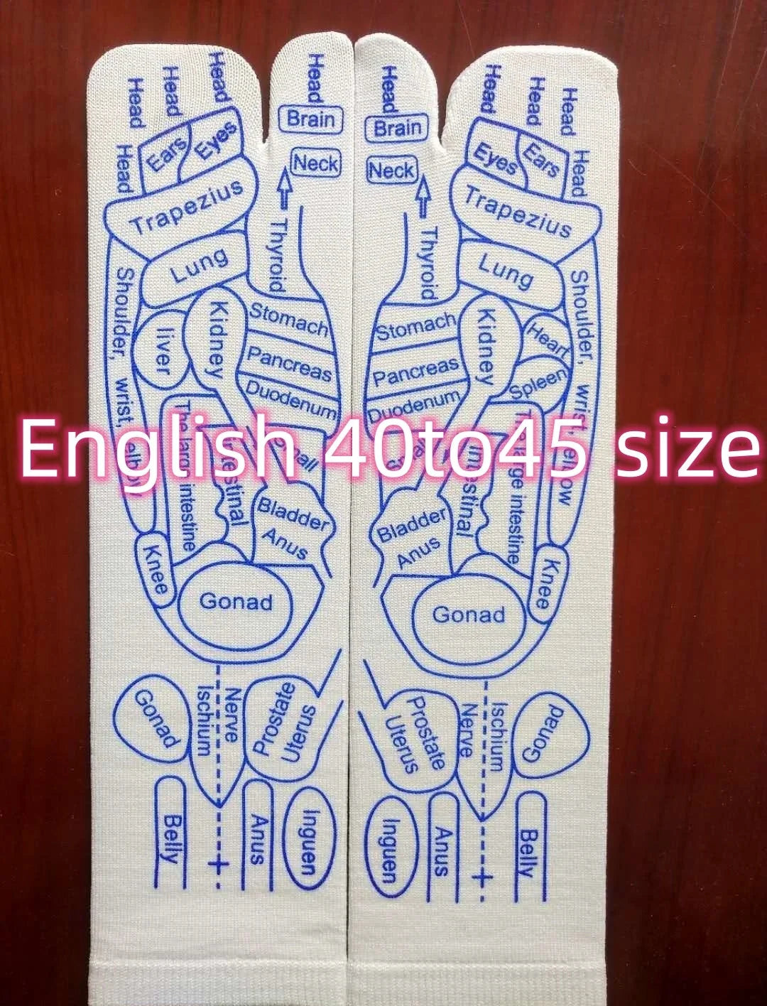 Acupressure reflexology socks for foot massage and pain relief