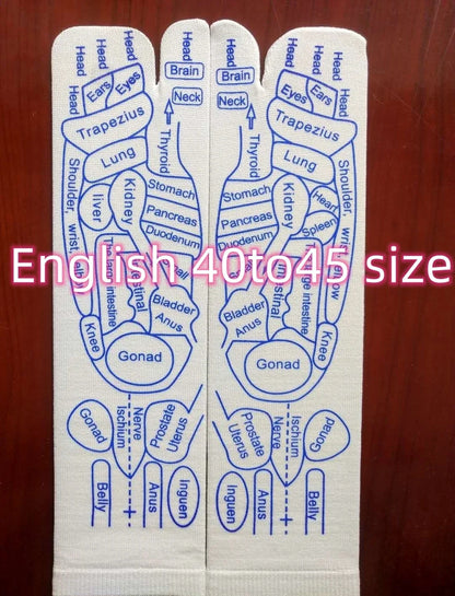 Acupressure reflexology socks for foot massage and pain relief