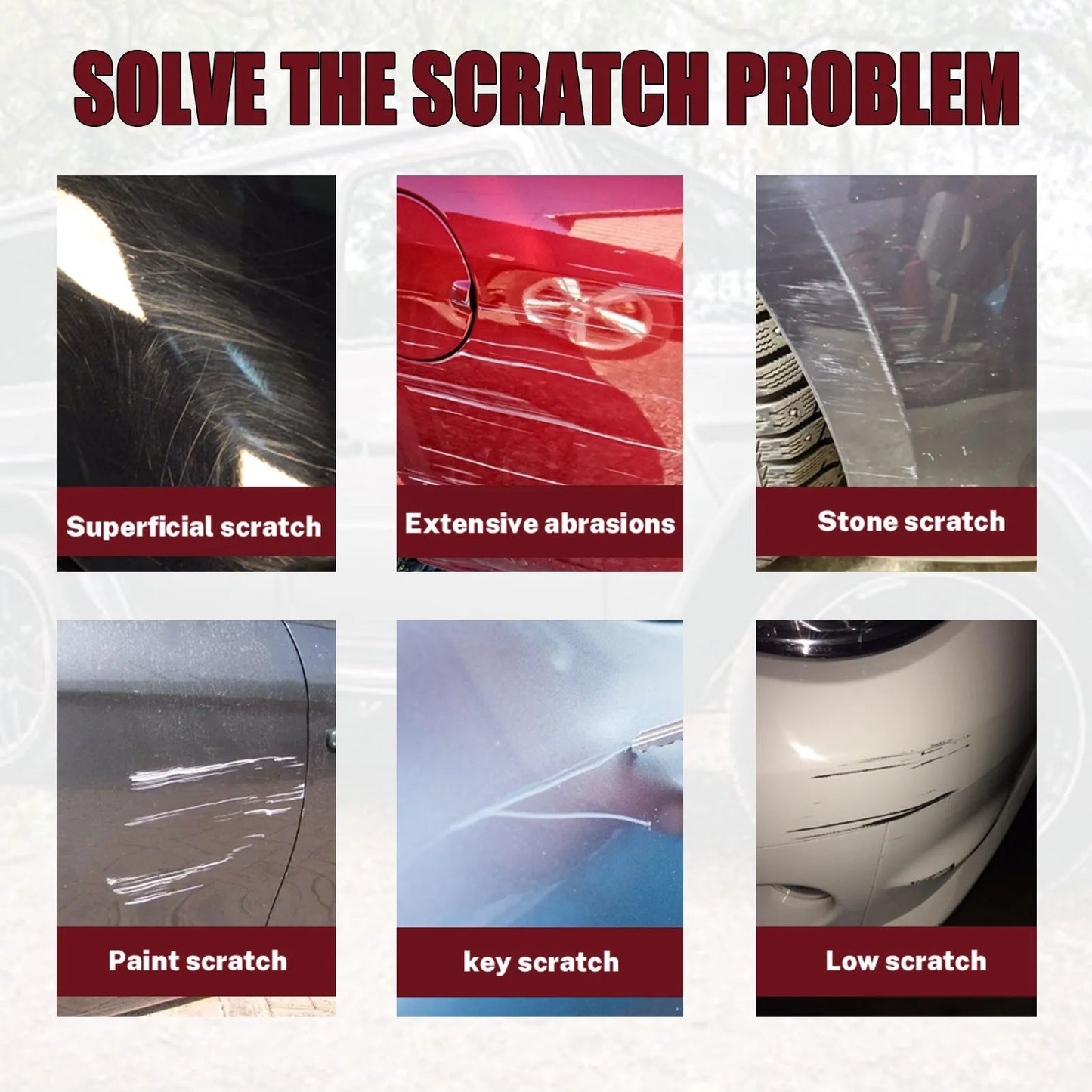 60ml automotive scratch repair wax stick for paint surface maintenance