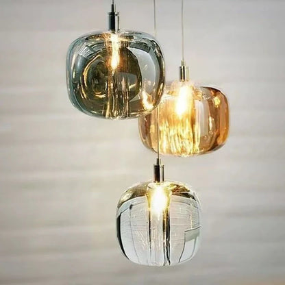 Nordic designer crystal chandelier with geometric arrangement available in large and small sizes