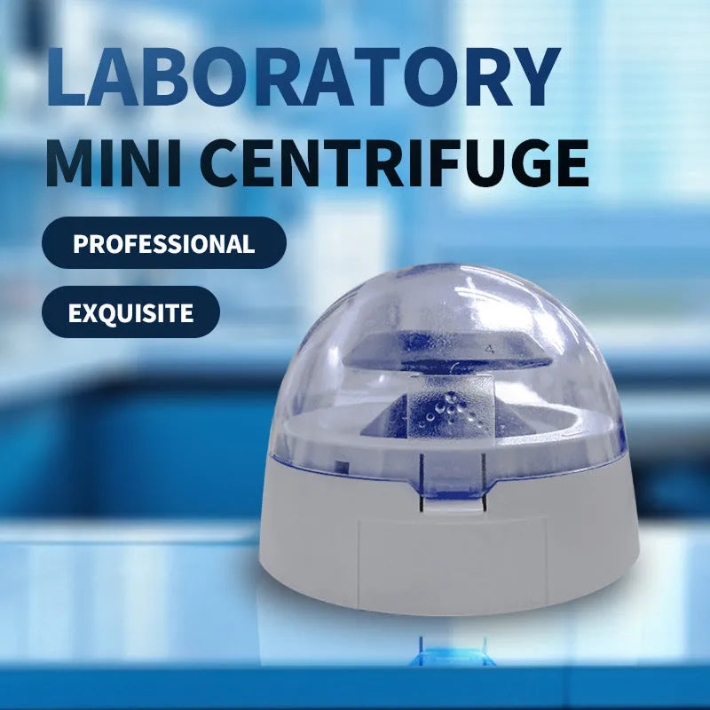 Mini laboratory centrifuge unit with compact 157x170x120mm dimensions and 7000 rpm rotation speed
