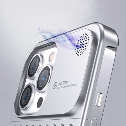 Aluminum alloy iPhone case with hollow design for heat dissipation and aromatherapy feature