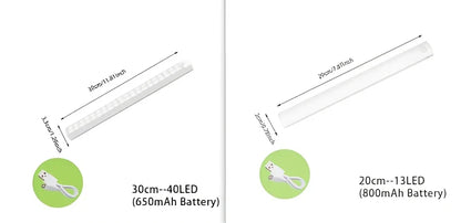 Wireless LED motion sensor night light with magnetic mounting in various sizes