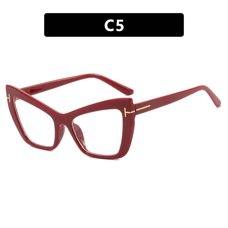 Stylish anti-blue light butterfly frame glasses in various colours for eye protection and fashion.