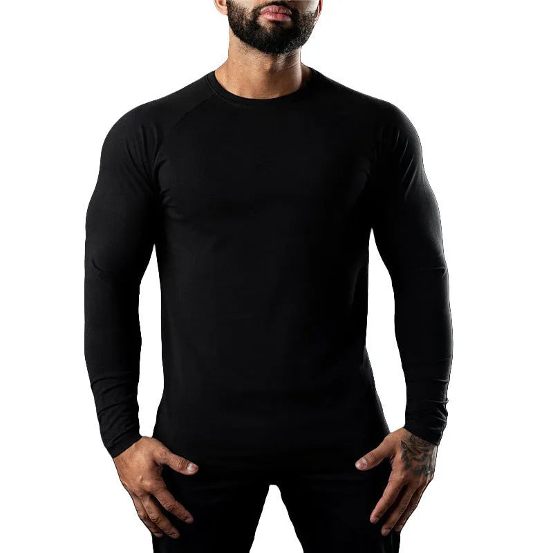 Men's short sleeve cotton sports T-shirt in Army Green, shown in a US size L.