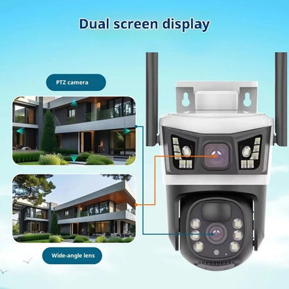 10x zoom monitoring camera ball machine with solar panel and compact 2.5-inch design