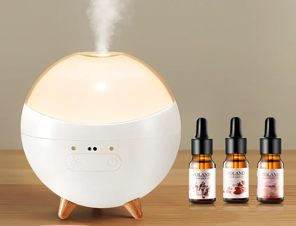 Compact vehicle essential oil diffuser with gesture control, USB plug, and dimmable LED for car humidifying