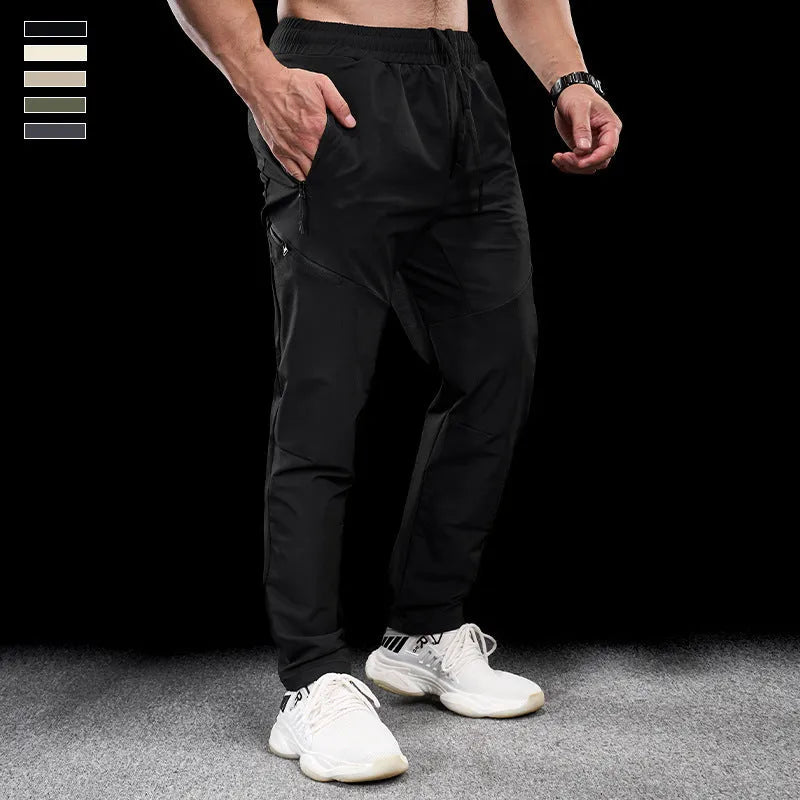 Men's waterproof quick-drying nylon workout trousers in multiple colour options