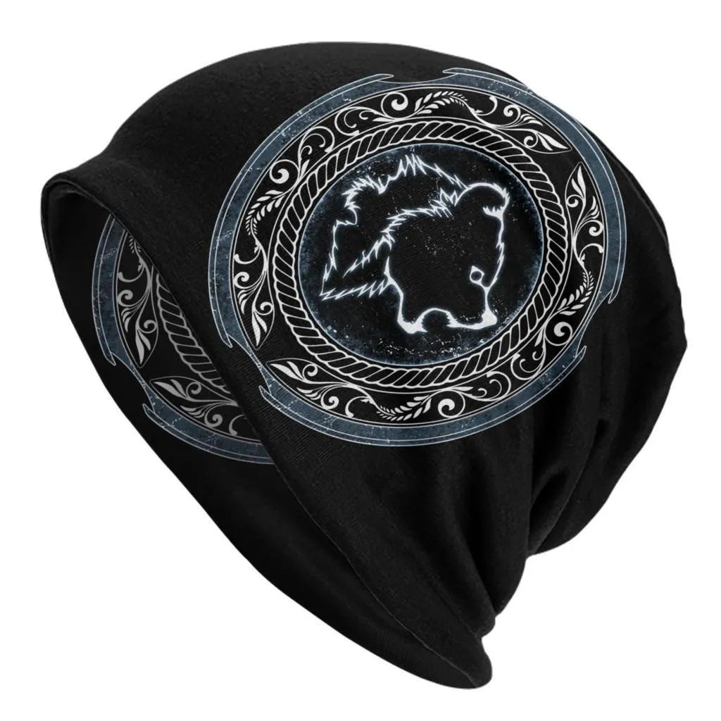 Viking totem wolf print double-layer elastic sleeve cap in various colours for hip hop street dance