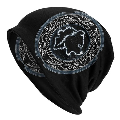 Viking totem wolf print double-layer elastic sleeve cap in various colours for hip hop street dance