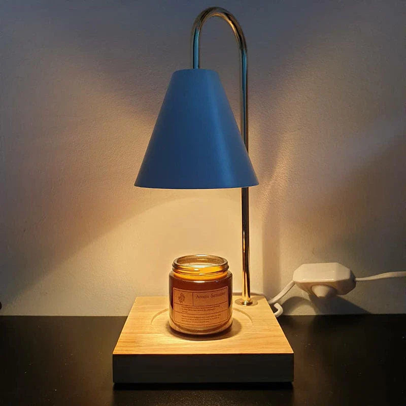 Elegant Aromatherapy Candle Lamp with Curvy Design, Soothing Fragrance, and Adjustable Lighting