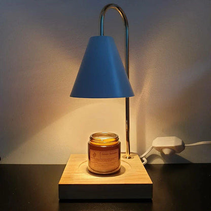 Elegant Aromatherapy Candle Lamp with Curvy Design, Soothing Fragrance, and Adjustable Lighting