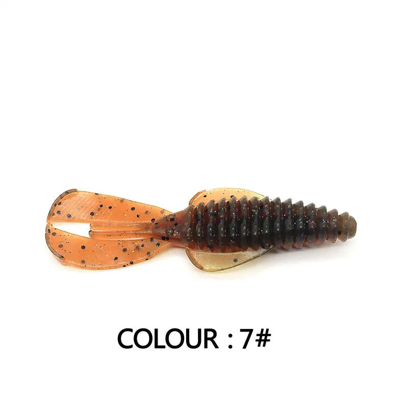 PVC soft plastic fishing lure in assorted colours showing 8cm and 12cm size options for artificial bait fishing.