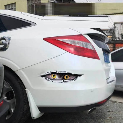 Tiger Eye and Eagle Eye 3D car bumper stickers measuring 10x35 cm with HD transparent PVC material