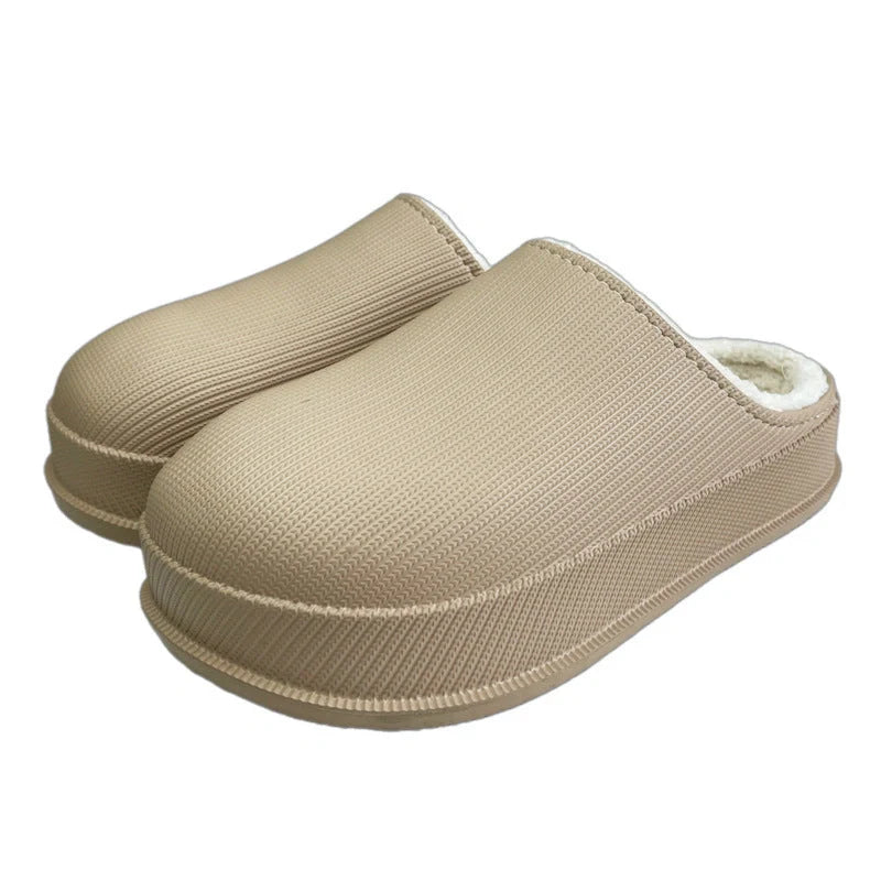 EVA plus size couple waterproof non-slip warm home slippers in various colours