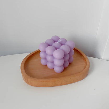 Hand-made soy wax aromatherapy candle measuring 5.5x6x6cm with natural essential oil scent