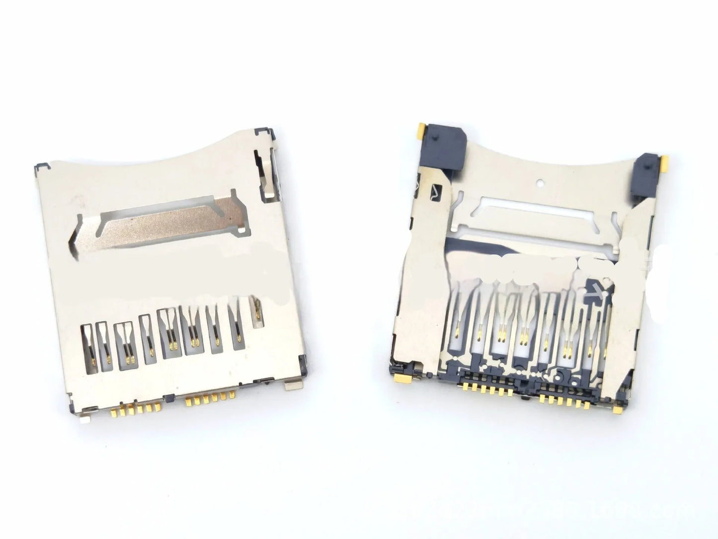 Alloy camera memory card slot replacement part showing high foot and low foot colour options
