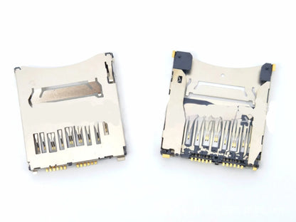 Alloy camera memory card slot replacement part showing high foot and low foot colour options